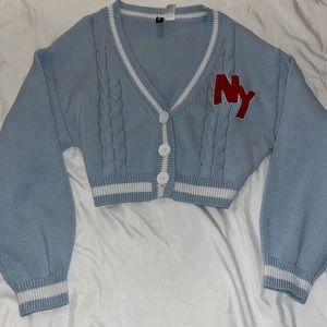 Varsity crop cardigan